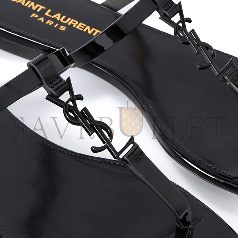 YSL LE CASSANDRA SANDALS IN PATENT LEATHER 7760811TVVV1000